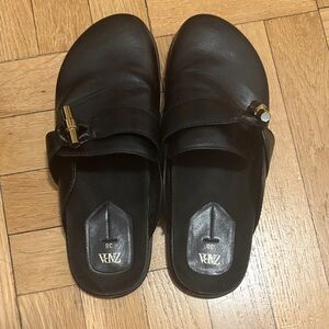 Zara Black Women's Shoes with Gold Accent
